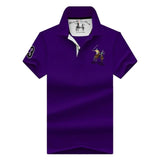 Men's POLO Shirts Brand Cotton Short Sleeve Camisas solid embroidery Polo Summer Stand Collar Male Polo Shirt plus size 4XL