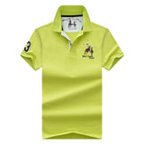 Men's POLO Shirts Brand Cotton Short Sleeve Camisas solid embroidery Polo Summer Stand Collar Male Polo Shirt plus size 4XL