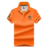 Men's POLO Shirts Brand Cotton Short Sleeve Camisas solid embroidery Polo Summer Stand Collar Male Polo Shirt plus size 4XL