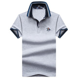 Men's POLO Shirts Brand Cotton Short Sleeve Camisas solid embroidery Polo Summer Stand Collar Male Polo Shirt plus size 4XL