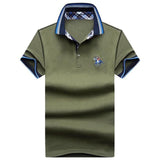 Men's POLO Shirts Brand Cotton Short Sleeve Camisas solid embroidery Polo Summer Stand Collar Male Polo Shirt plus size 4XL