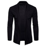 Adisputent Male Solid Color Shawl Sweater Men Fashion Thin Coats Pull Cardigan Men's Long Sleeve Knitwear Sweaters Jackets Tops