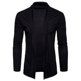 Adisputent Male Solid Color Shawl Sweater Men Fashion Thin Coats Pull Cardigan Men's Long Sleeve Knitwear Sweaters Jackets Tops