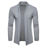 Adisputent Male Solid Color Shawl Sweater Men Fashion Thin Coats Pull Cardigan Men's Long Sleeve Knitwear Sweaters Jackets Tops