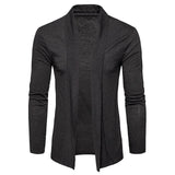 Adisputent Male Solid Color Shawl Sweater Men Fashion Thin Coats Pull Cardigan Men's Long Sleeve Knitwear Sweaters Jackets Tops